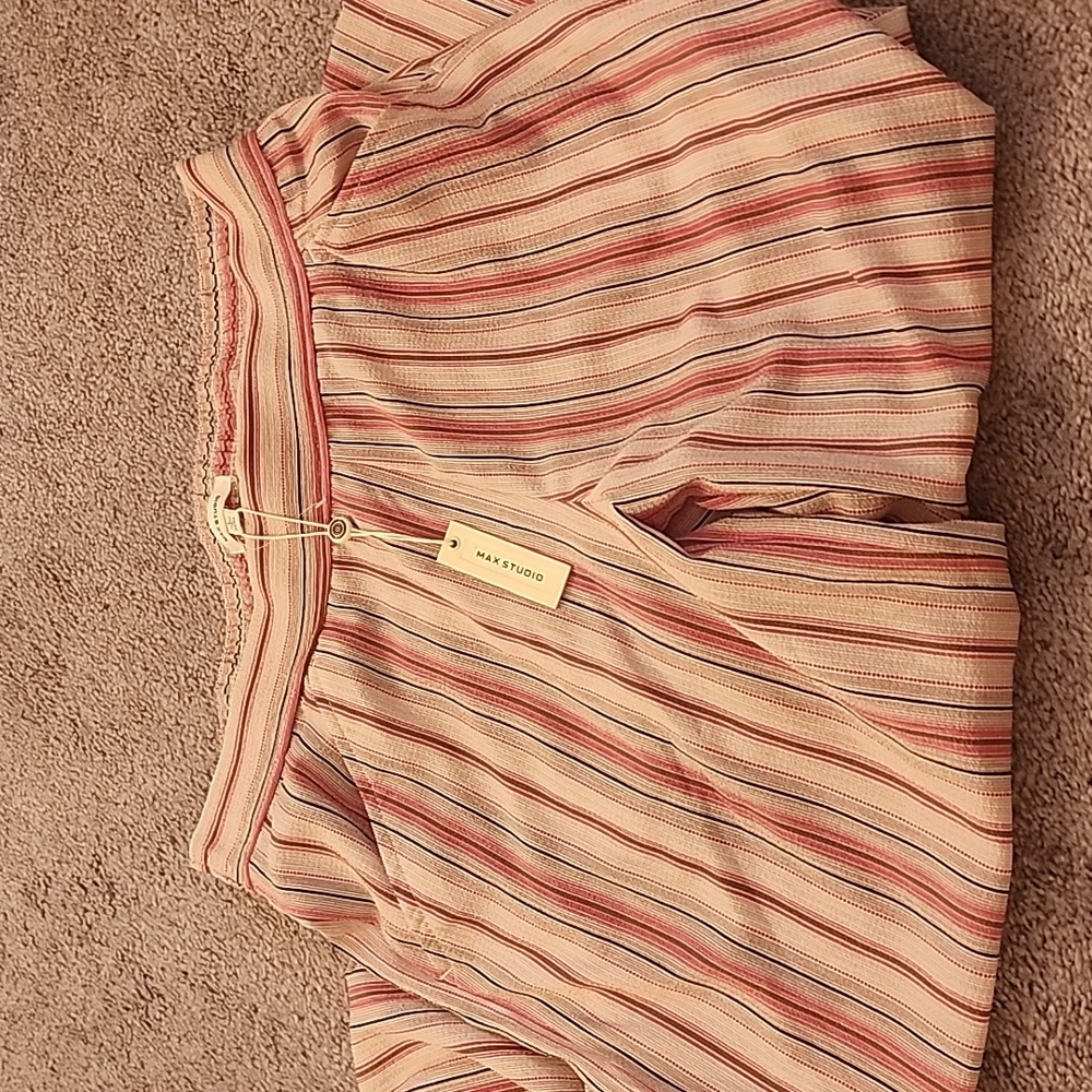 Nwt max studio wide leg crop pants